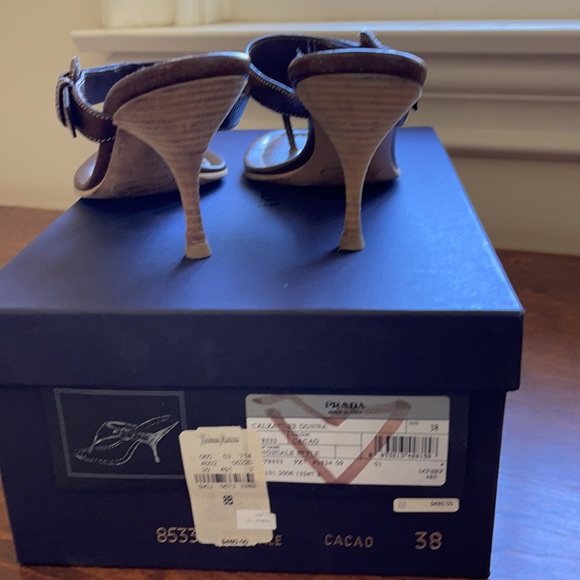 Prada brown leathe sandals - Picture 3 of 5